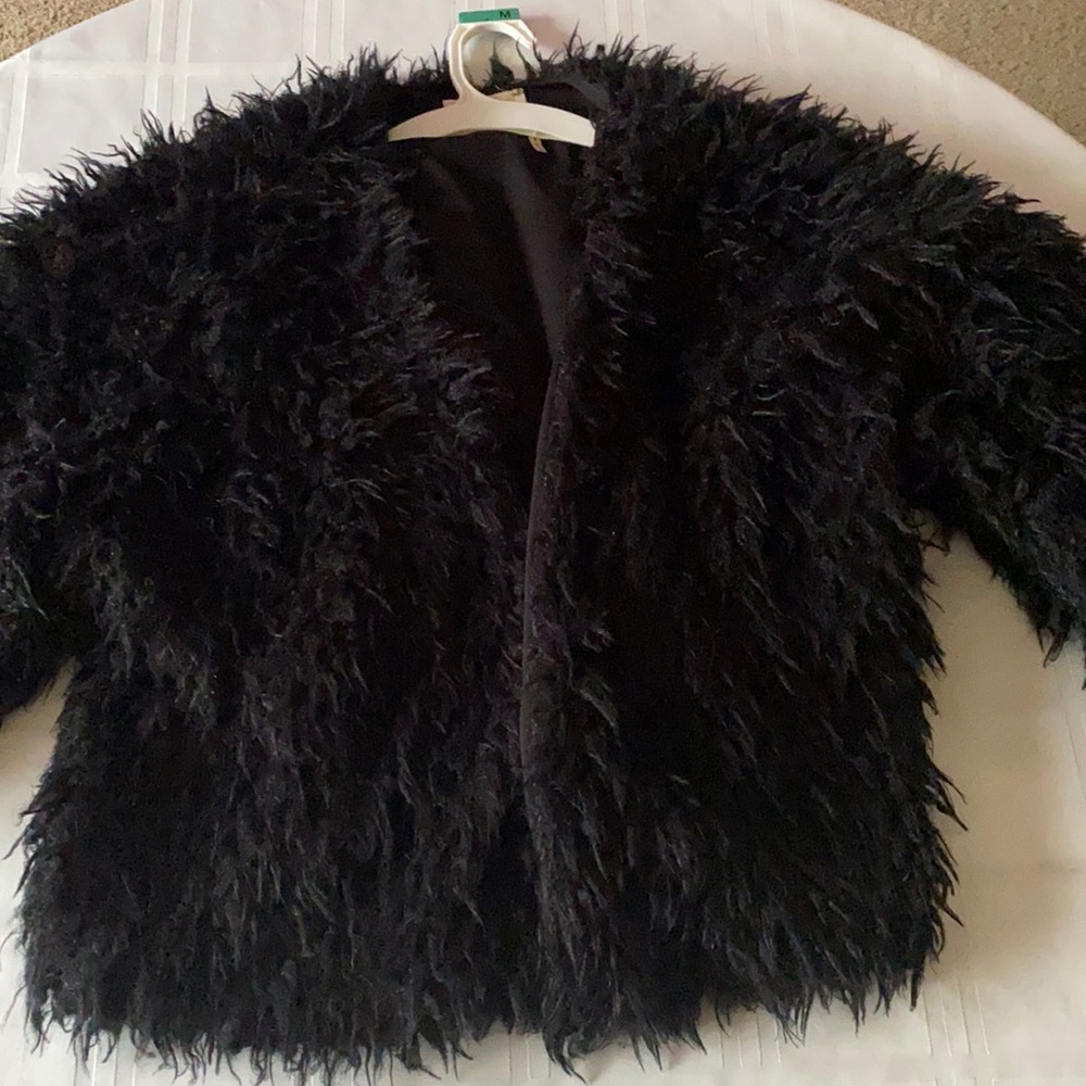 Black fuzzy jacket